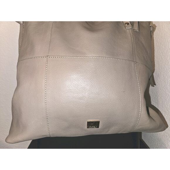 KOOBA Everette Large Taupe Leather Tote Shoulder Bag 16x13x4 - Picture 9 of 16